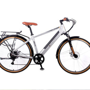 Dallingridge Malvern Hybrid Trekking Electric Bike Wheel 27.5", 6 Speed - Satin Silver/Camel - Thumbnail Image 2