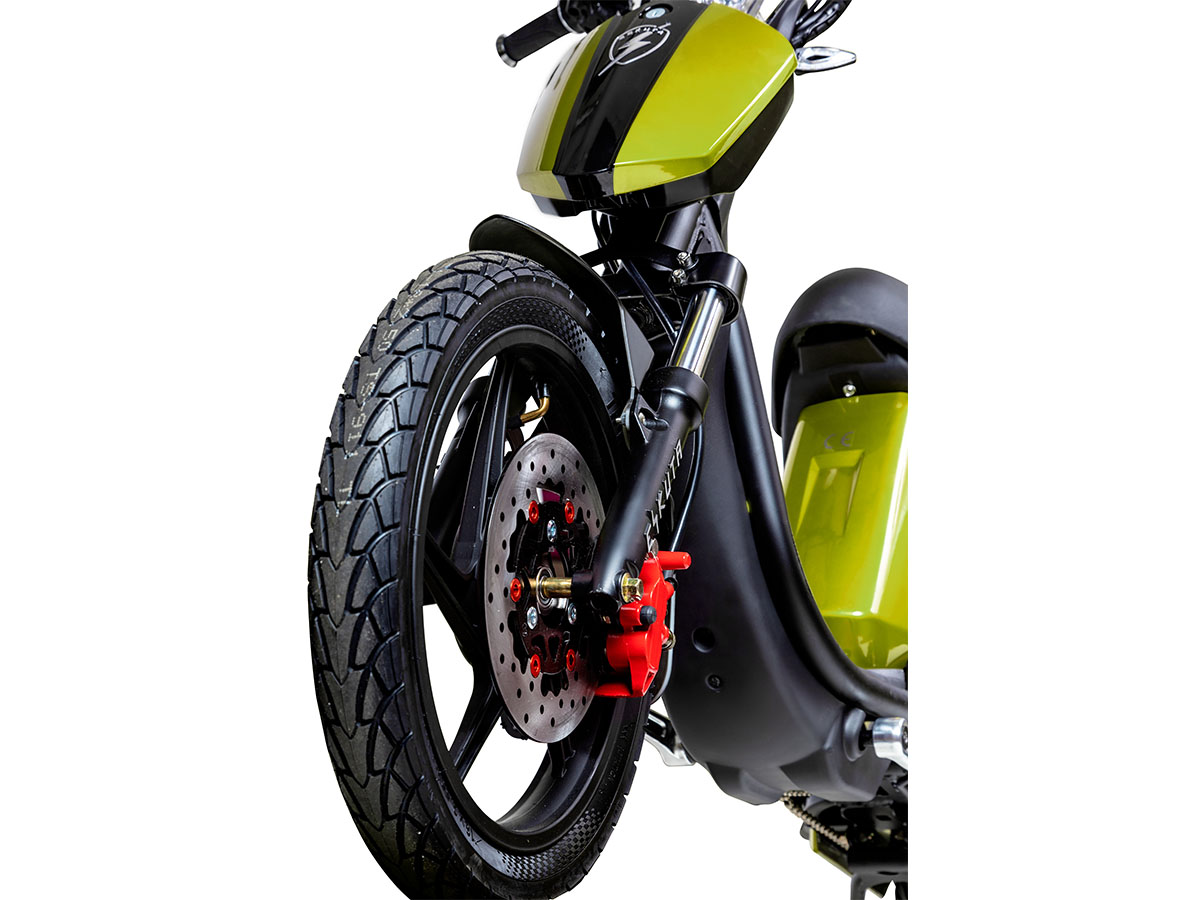 Eskuta SX-250D Cargo Delivery Electric Moped Scooter - Matt Acid Yellow - Image 3